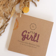 Load image into Gallery viewer, &#39;It&#39;s a Girl&#39; Premature Baby Milestone Cards