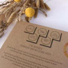 Load image into Gallery viewer, 'I've Arrived' Eucalyptus Premature Baby Milestone Cards