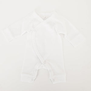 Pure Baby Premmie Crossover Growsuit - White