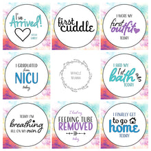 Load image into Gallery viewer, Premature Baby Premmie NICU Milestone Cards Gift