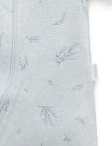 Pure Baby Short Leg Zip Growsuit - Mint Eucalyptus