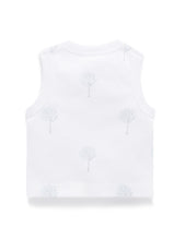 Load image into Gallery viewer, Pure Baby Premmie Crossover Singlet - Pale Blue Tree