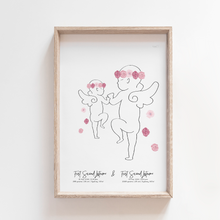 Load image into Gallery viewer, Angel Baby Birth Print Birth Poster Baby Announcement Nursery Art