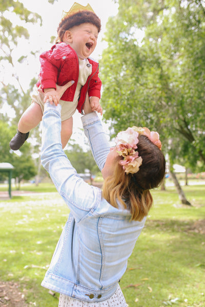The difference between 'he's so tiny' and 'he's come so far' is a SuperMum cape...