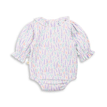 Load image into Gallery viewer, Frill Neck Bodysuit - Lavender Fields (00000)
