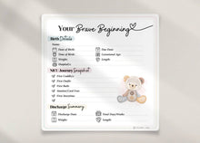 Load image into Gallery viewer, NICU Birth Details Sticker – Your Brave Beginning