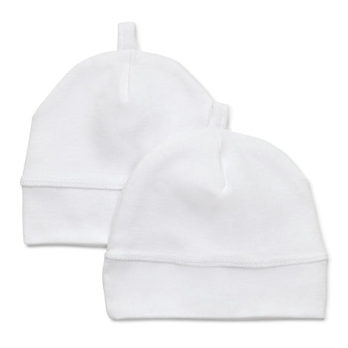 Premmie White 2 Pack Beanies