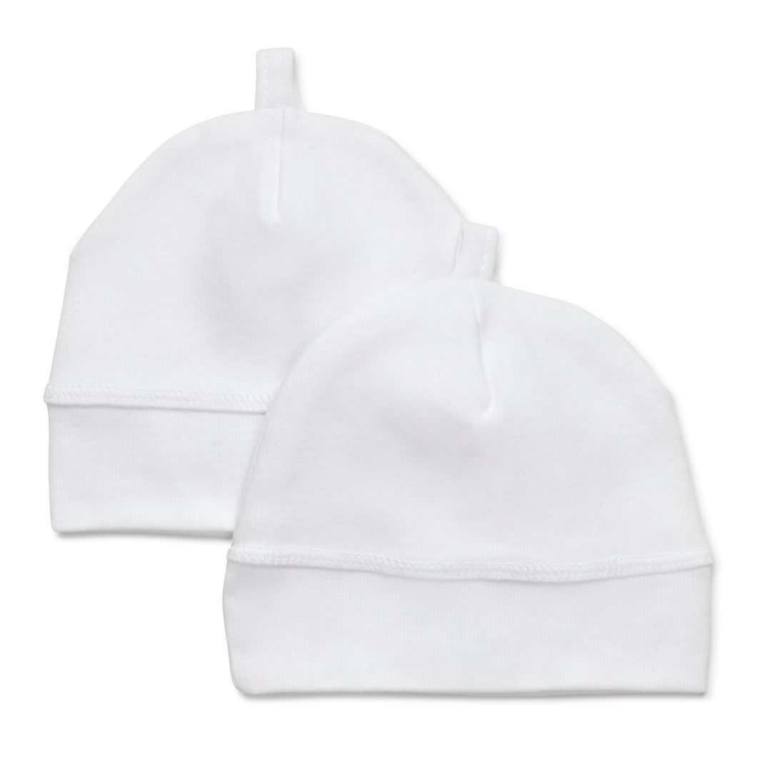 Premmie White 2 Pack Beanies