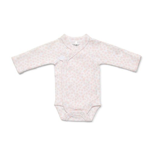 Premmie Pink Long Sleeve Wrap Bodysuit
