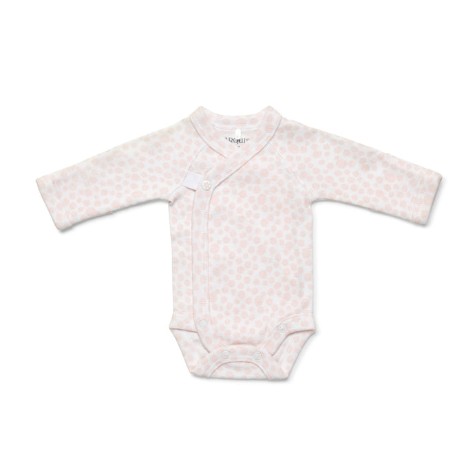 Premmie Pink Long Sleeve Wrap Bodysuit