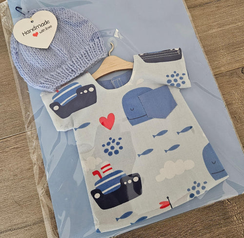 Handmade Premmie Gown & Beanie - 1.2kg 'Boy'