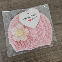 Load image into Gallery viewer, Handmade &#39;My First&#39; Premmie Beanie (Multiple Colour Options)