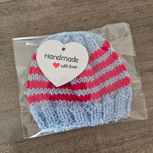 Load image into Gallery viewer, Handmade &#39;My First&#39; Premmie Beanie (Multiple Colour Options)