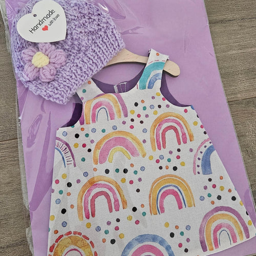Handmade Premmie Gown & Beanie - 2kg 'Girl'