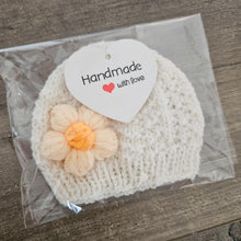 Load image into Gallery viewer, Handmade &#39;My First&#39; Premmie Beanie (Multiple Colour Options)