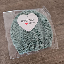 Load image into Gallery viewer, Handmade &#39;My First&#39; Premmie Beanie (Multiple Colour Options)