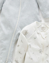 Load image into Gallery viewer, Pure Baby Zip Growsuit 2 Pack - Vanilla Eucalyptus