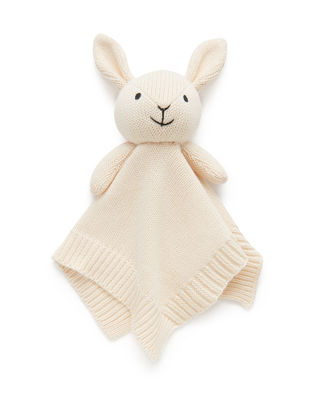 Knitted Bunny Comforter - Cloud