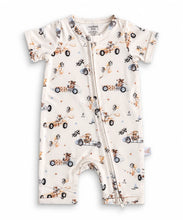 Load image into Gallery viewer, Pup Racer Zip Romper (00000)