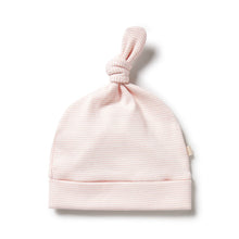 Load image into Gallery viewer, Organic Stripe Rib Knot Hat - Cantaloupe