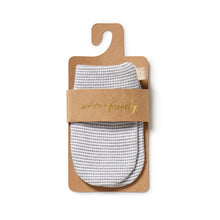 Load image into Gallery viewer, Organic Stripe Rib Mittens - Rain Drop