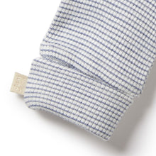 Load image into Gallery viewer, Organic Stripe Rib Mittens - Rain Drop