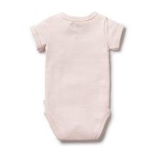Load image into Gallery viewer, Organic Stripe Rib Bodysuit - Cantaloupe