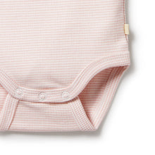 Load image into Gallery viewer, Organic Stripe Rib Bodysuit - Cantaloupe