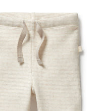 Load image into Gallery viewer, Organic Stripe Rib Legging - Oatmeal