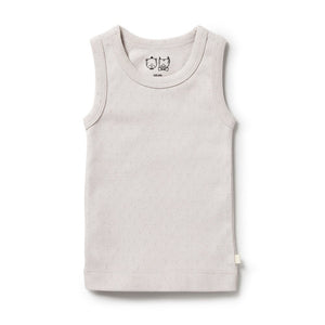 Organic Pointelle Singlet - Clay