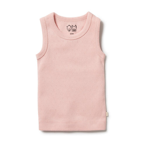 Organic Pointelle Singlet - Cantaloupe