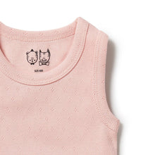 Load image into Gallery viewer, Organic Pointelle Singlet - Cantaloupe