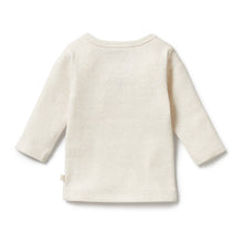 Load image into Gallery viewer, Organic Stripe Rib Long Sleeved Top - Oatmeal