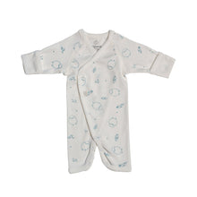 Load image into Gallery viewer, Earlybirds Organic Jumpsuit - Ivory/Blue AOP