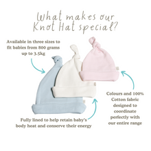 Load image into Gallery viewer, Earlybirds Organic Knot Hat - Ivory