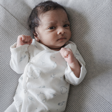 Load image into Gallery viewer, Earlybirds Organic Jumpsuit - Ivory/Grey AOP