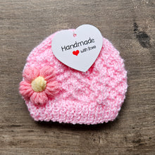 Load image into Gallery viewer, Handmade &#39;My First&#39; Premmie Beanie (Multiple Colour Options)