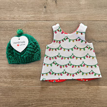 Load image into Gallery viewer, Handmade Premmie &quot;Christmas&quot; Gown &amp; Beanie - 1.2kg &#39;Girl&#39;