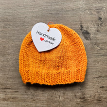 Load image into Gallery viewer, Handmade &#39;My First&#39; Premmie Beanie (Multiple Colour Options)