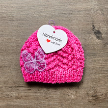 Load image into Gallery viewer, Handmade &#39;My First&#39; Premmie Beanie (Multiple Colour Options)