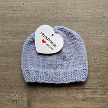 Load image into Gallery viewer, Handmade &#39;My First&#39; Premmie Beanie (Multiple Colour Options)