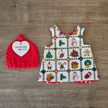 Load image into Gallery viewer, Handmade Premmie &quot;Christmas&quot; Gown &amp; Beanie - 1.2kg &#39;Girl&#39;