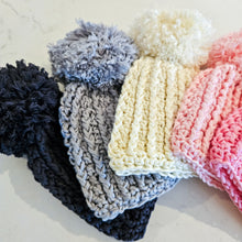 Load image into Gallery viewer, Premmie &#39;Pom Pom&#39; Beanie (NEW) - Bamboo Cotton