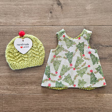 Load image into Gallery viewer, Handmade Premmie &quot;Christmas&quot; Gown &amp; Beanie - 1.2kg &#39;Girl&#39;