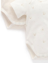 Load image into Gallery viewer, Easy Neck Short Sleeve Bodysuit 2 Pack - Vanilla Bear (00000)