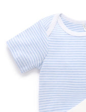 Load image into Gallery viewer, Easy Neck Short Sleeve Bodysuit 2 Pack - Pale Blue Bear (00000)
