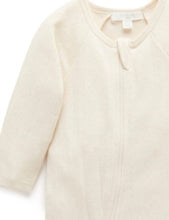 Load image into Gallery viewer, Pure Baby Pointelle Growsuit &amp; Hat Set - Wheat Melange
