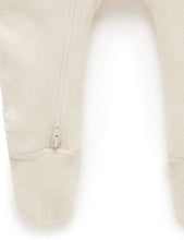 Load image into Gallery viewer, Pure Baby Pointelle Growsuit &amp; Hat Set - Wheat Melange