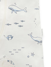 Load image into Gallery viewer, Pure Baby Short Leg Zip Growsuit - Vanilla Nautical