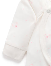 Load image into Gallery viewer, Premmie Crossover Growsuit - Pale Pink Bear